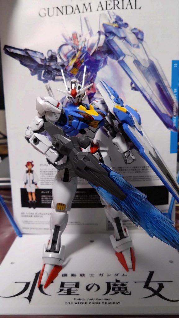【水星の魔女】HGガンダムエアリアル–2枚目/制作者：玉ねぎ色のハロ