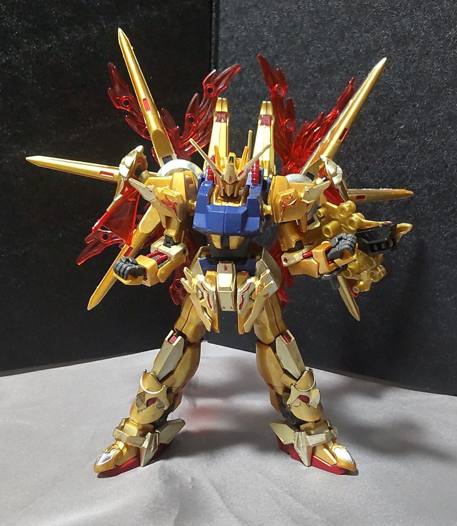 六尺瓊を装着したことで、以前よりも焔のエフェクトをいっぱい出す事が出来るようになりました。フルパワーモードっぽい表現が出来ました。