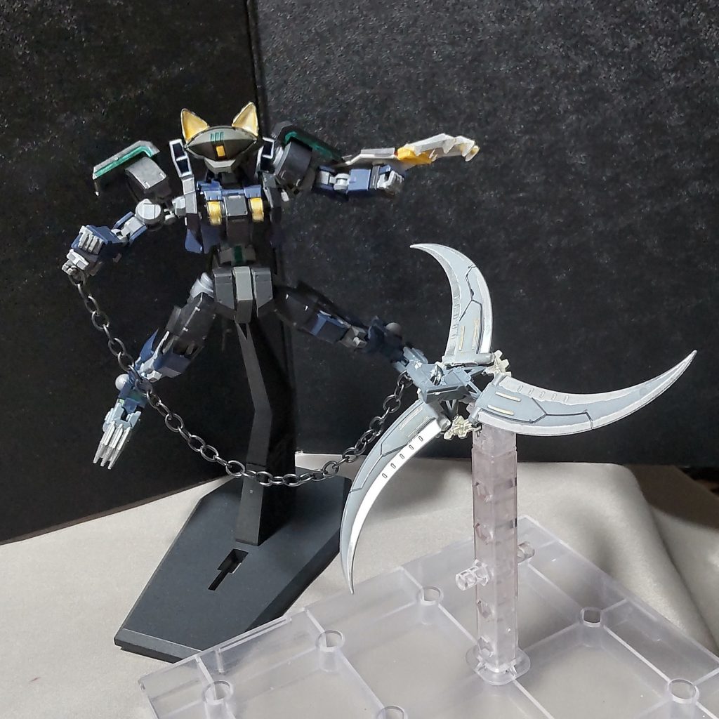 この武器ですが、何気に風車のように回転するように出来てます。