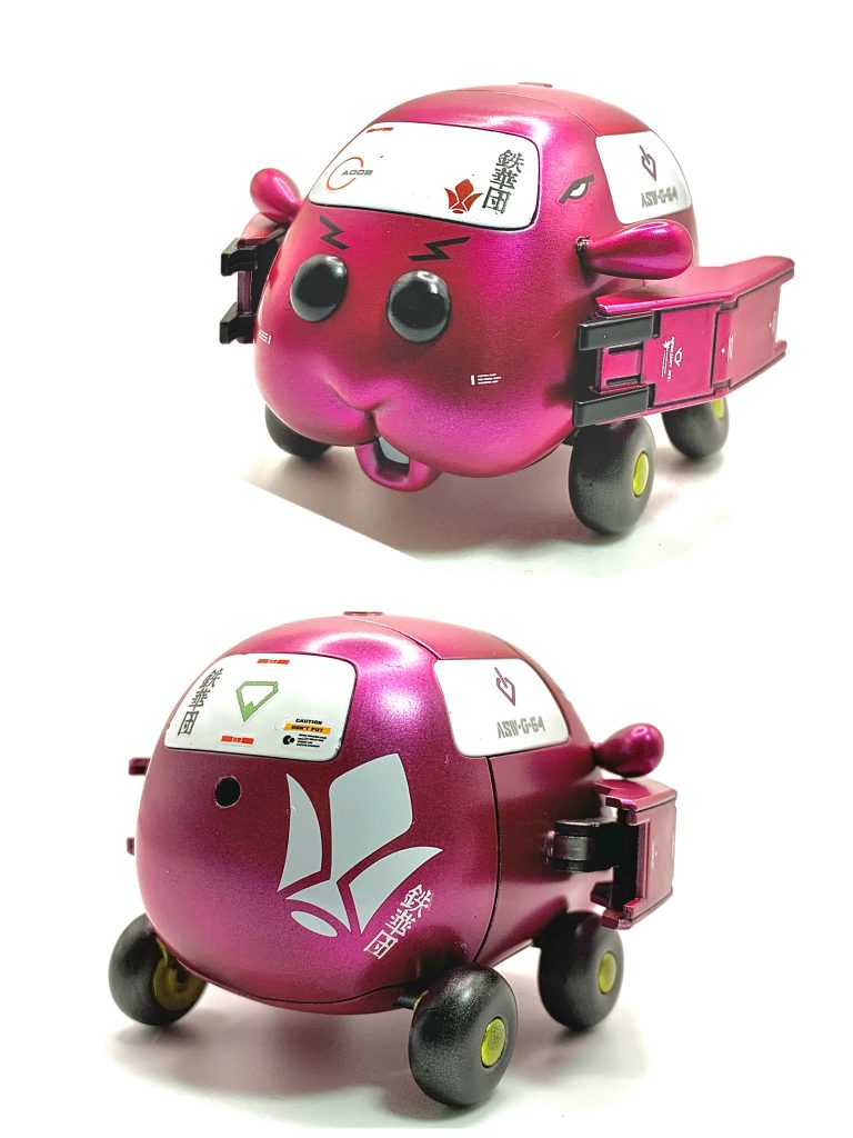 非武装状態ピンクのキャンディ塗装は初めてでしたが思った以上にいい色に落ち着いてくれました！ただパーツ同士の色味に差が出でしまうのが悩みです