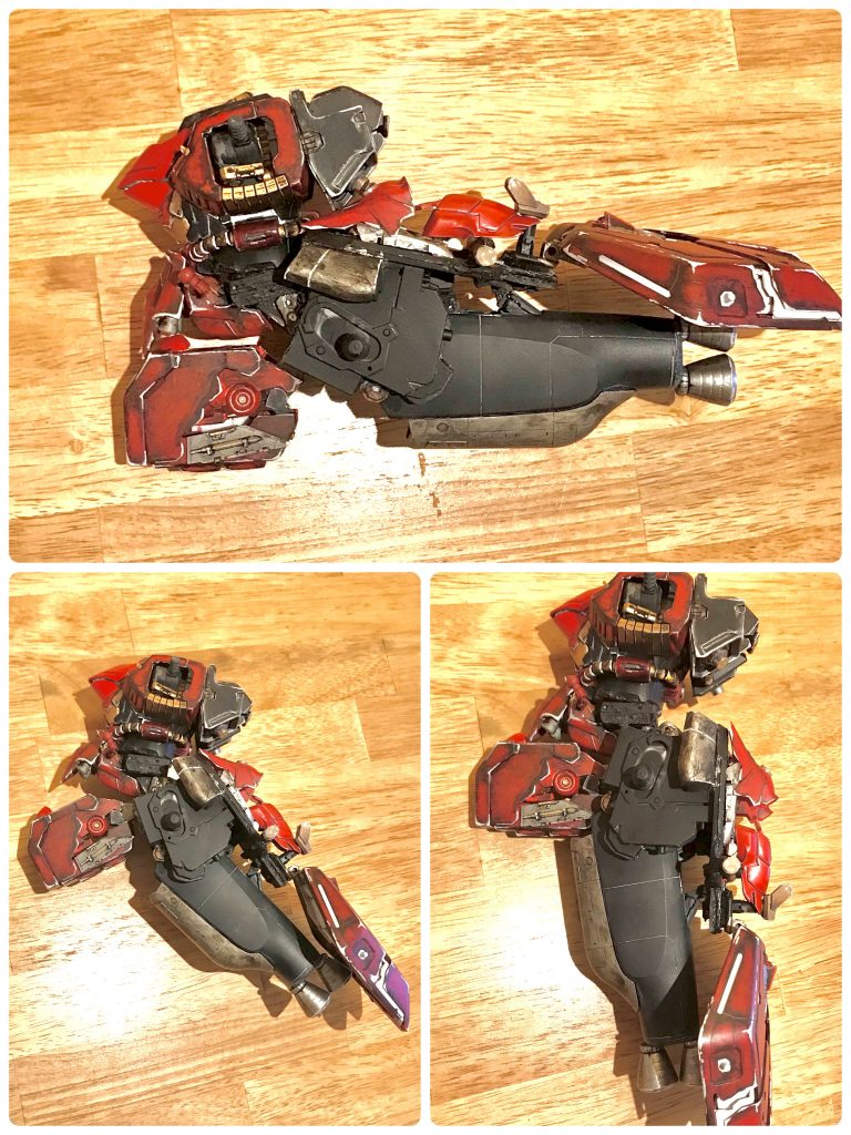 腰部の可動90度曲がります。