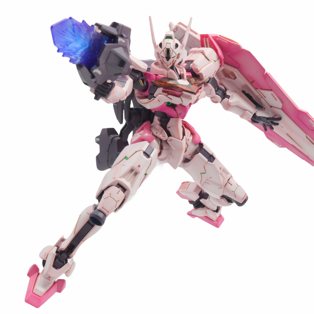 ビームブレイドのエフェクトパーツも迫力あってかっこいいですね。水星の魔女を観たらエアリアルも欲しくなってしまいました。再販が待ち遠しいです！