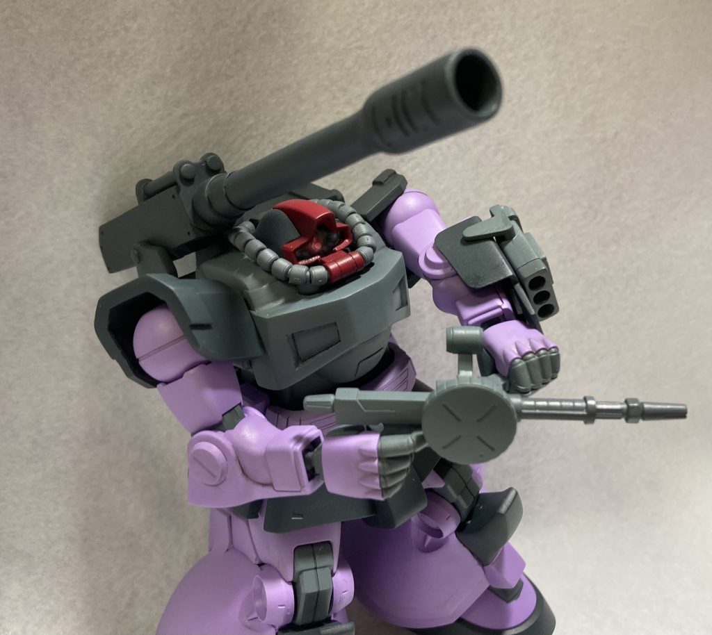 武装には105㍉ザクマシンガン。キャノンを採用しているから補助兵装的なものなんでしょうね…以降製作過程になります！
