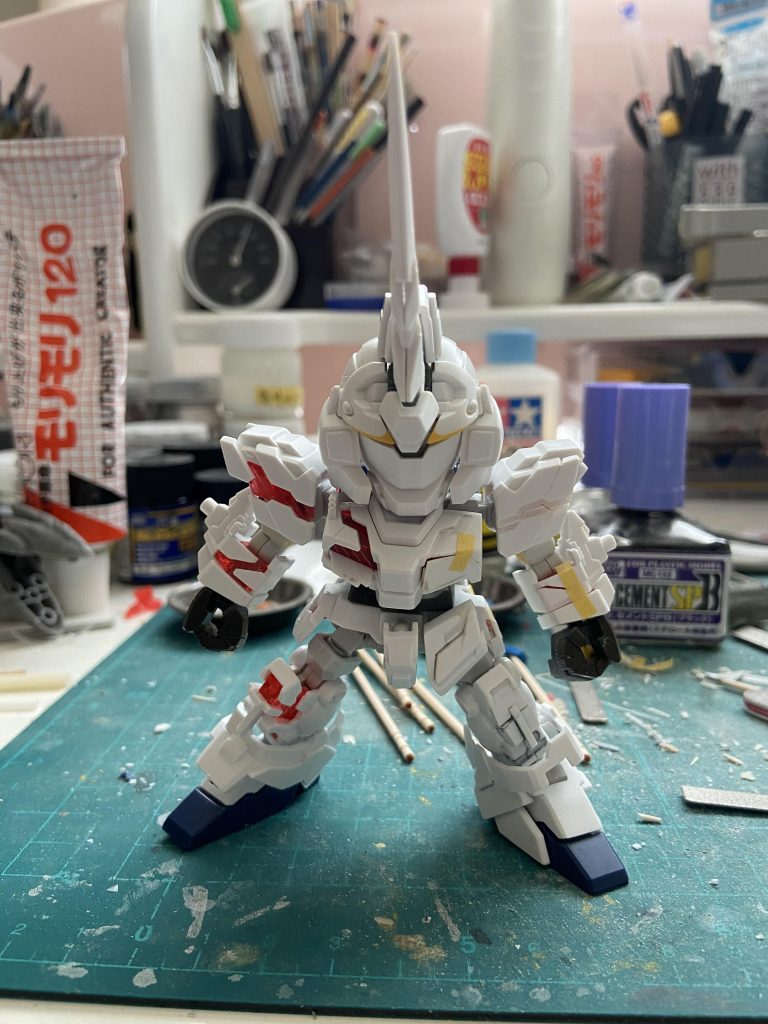 頭部と半身を改修途中にバランスチェック。