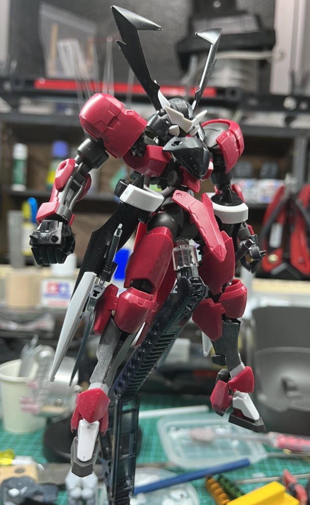 少しのバランス調整と頭部パーツに角追加しました