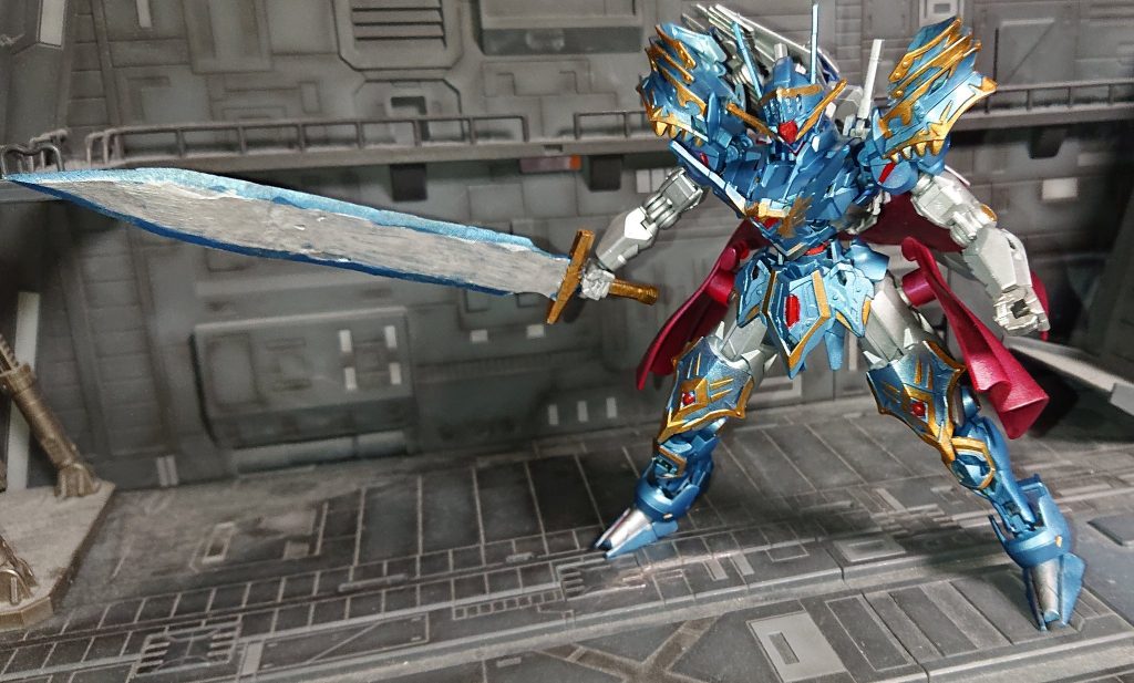 ルブリス同様騎士化改造しました剣はランナープラ板で作成バイザーはセリアの0.5ｍｍプラ板各種装甲はアーサーｍａｒｋⅢと騎士ストライクマントは騎士ストライク＆レジェンドＢＢ騎士もうすぐ投稿400です( ﾟДﾟ)  