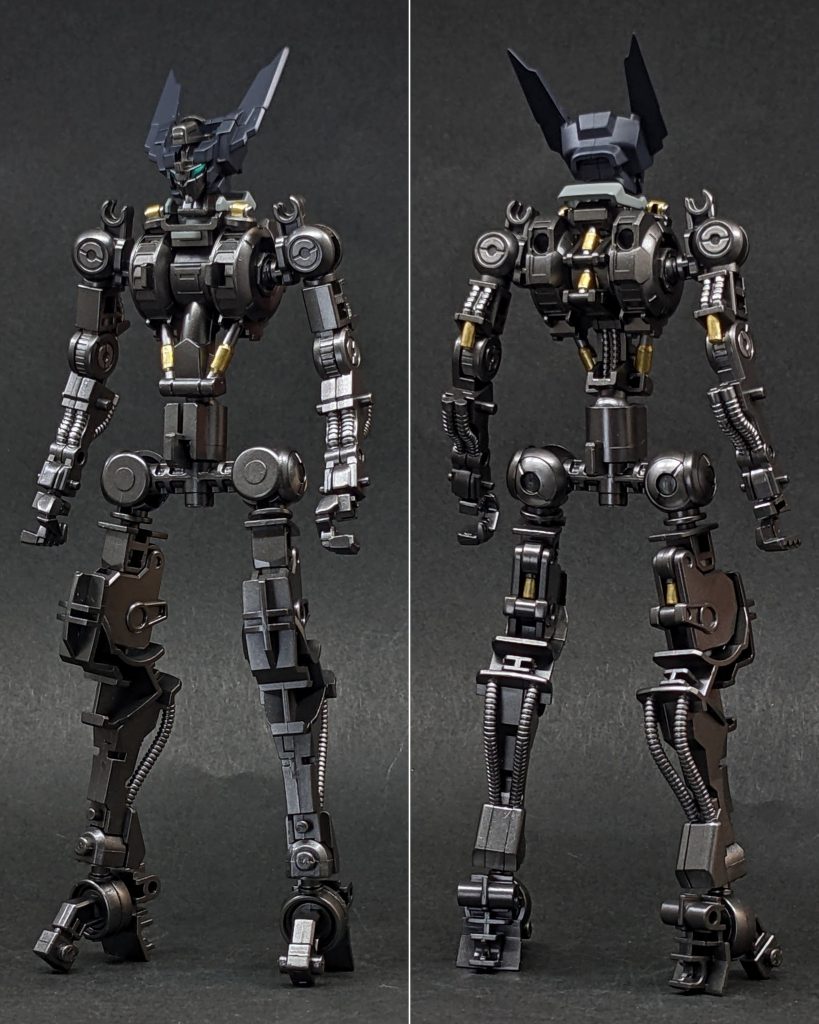 動力パイプやシリンダーも細かく塗り分けました。写真では分かりずらいし、ほとんど隠れますが 笑