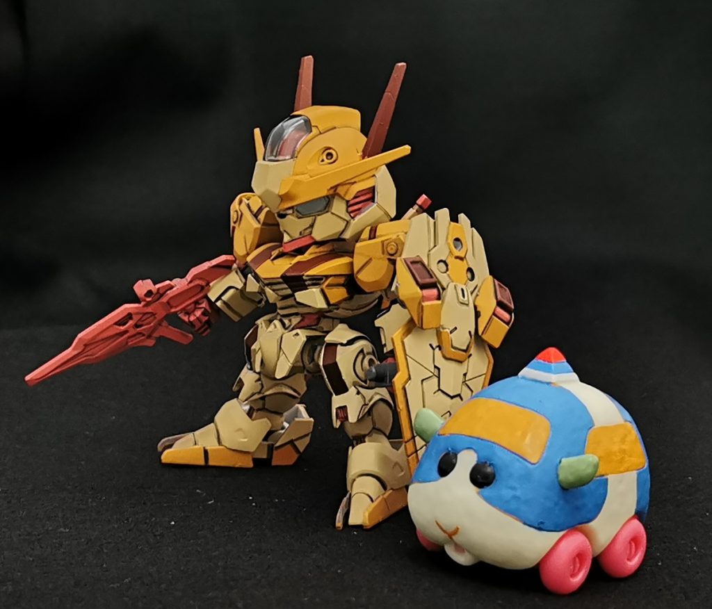 両方ともシタデル、ファレホ、アクリジョンの3種類を、使って塗装しました！SDは色つけるとガラッと変わるのが楽しいですw