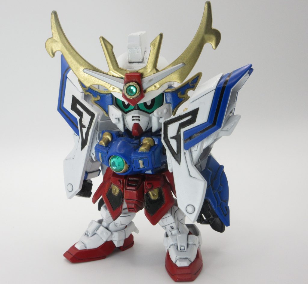 初期案 曹操ウイングガンダム 倚聖の装が羽織のようにも見えるという所が始まり、仮組でもイケる！と思ってましたが… 完成間近になってインパクト不足に感じてしまい、急遽號斗丸の羽織を追加しました。