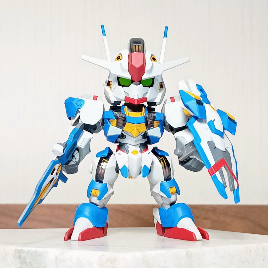 正面から。いつもより薄めずに塗ったらちょっとムラがある仕上がりに。