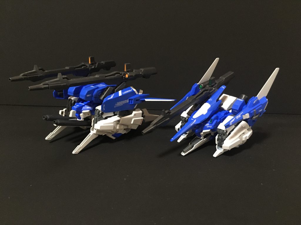 リゼル隊長機と重装型 フェイブライダー形態の2ショット