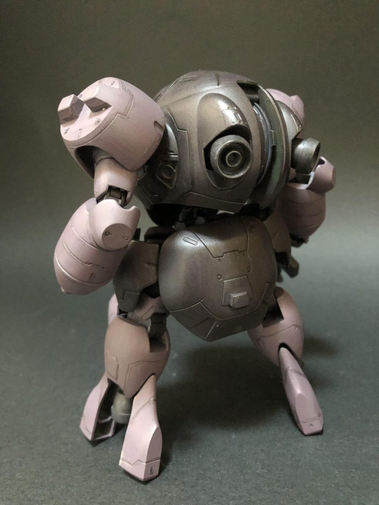 色がアニメの画面からは捉えられなかったので形部一平先生のツイートを参考にして調色しました。筆塗り　全塗装ガンプラ　2022 その83