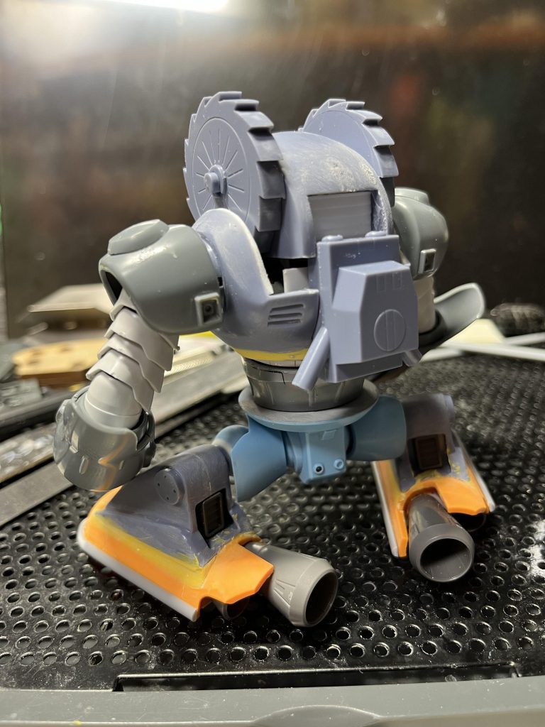 不採用となった腕がズゴックEバージョン。最後までご覧いただき、ありがとうございます(≧▽≦)