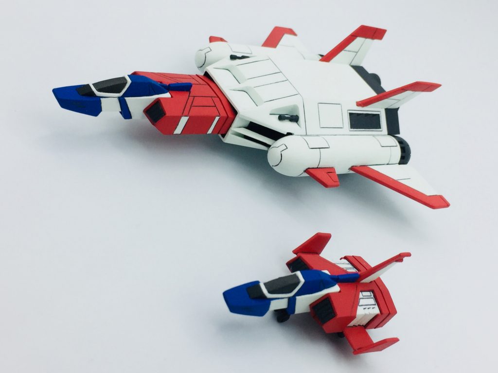 パーツを組み付けトップコートを吹き完成です。ブログに詳細を記載していますので見ていただければ幸いです！クリック≫1/144 コアブースター完成≪クリック 