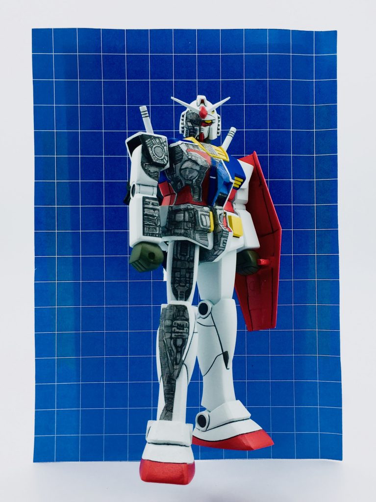 旧キット ガンダム メカニック・モデル 風 1/144 RX-78-2 完成–2枚目/制作者:kan-o-gunplablog