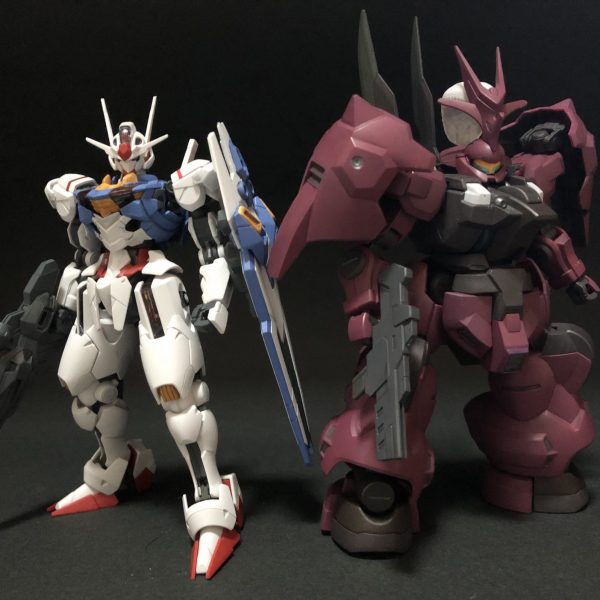 水星の魔女　ディランザ（グエル機）＆ガンダムエアリアル