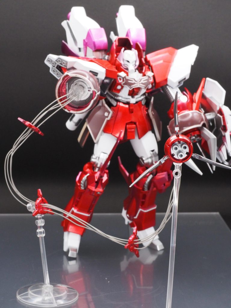 インコム射出。細い穴に糸を4本通すのは老眼との闘いでした。