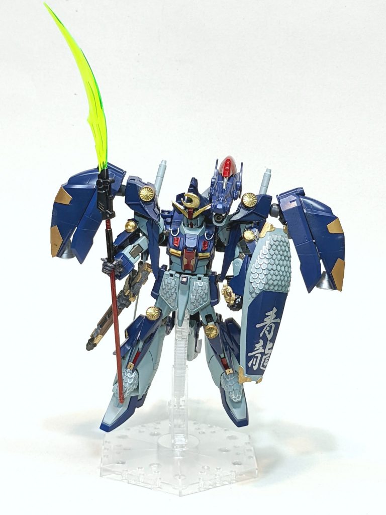 塗装本体  C115 RLM65ライトブルー 独機下面色 1935〜 半光沢胸部バックパック/BWS等 C328 ブルーFS15050 + C30 フラットベース赤系統 ロイヤルメタレッド(マーカー) バーニア C104ガンクローム 種子島ライフル ガンダムグレー(マーカー)  C 28黒鉄色  C43ウッドブラウン月 ホワイトゴールド(マーカー)ツノ イエローゴールド(マーカー)鎧装甲  輪郭のみ シルバー(マーカー)飾り紋様(?)   レッドゴールド(マーカー)&イエローゴールド(マーカー) 関節 未塗装今回、該当する部分の装甲を鎧の用語にできるだけ当てはめてみました。でも間違っているかもしれません。素人ですのでご容赦ください。参考資料コミックボンボン1989年5月号。掲載作例を参考(資料提供:大阪府立中央図書館)2022.10.15更新なぜか途中の記述が消えて空欄になっている部分がありましたので修正しました。失礼しました。