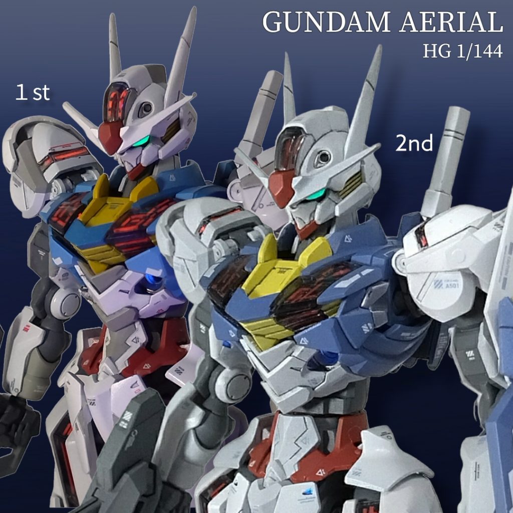 1体目との比較です。結構変えたつもりだったんですが、作者が同じだと、同じ感じになってしまうもんですね💦