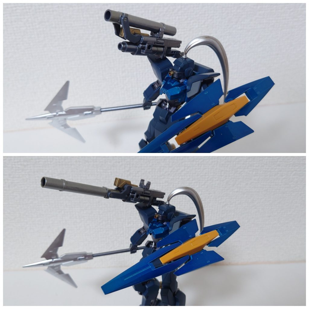 折りたたみ式キャノン砲を展開した状態。