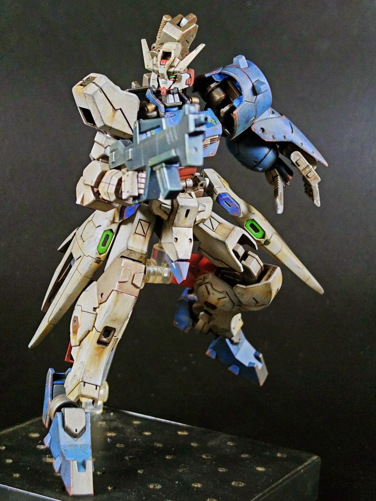 ライフルはスチール感のあるカラーに塗装しサビとオイル汚れを加えてガンメタでドライブラシ。
