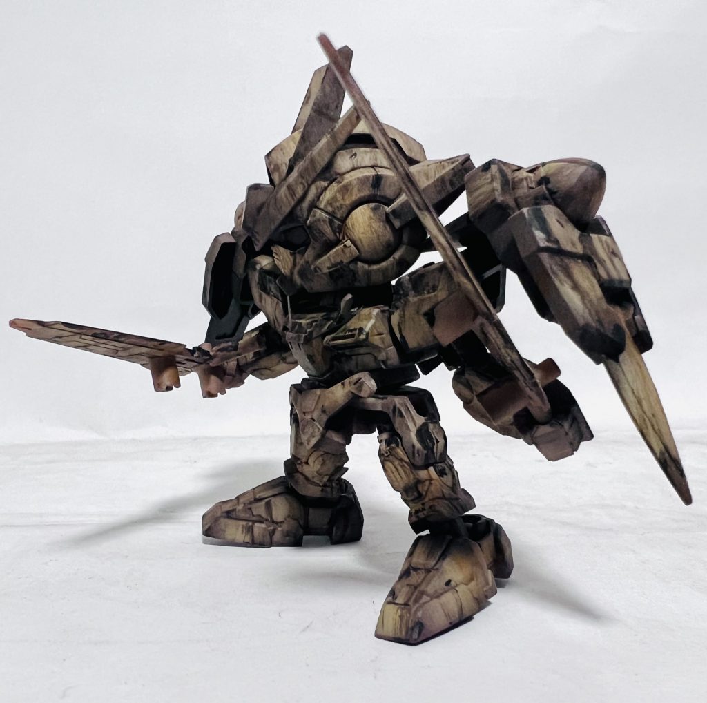 SDEX 機動戦士ガンダムOO ダブルオーガンダム 木目調タッチ風塗装済み完成品–5枚目/制作者：H4co Y