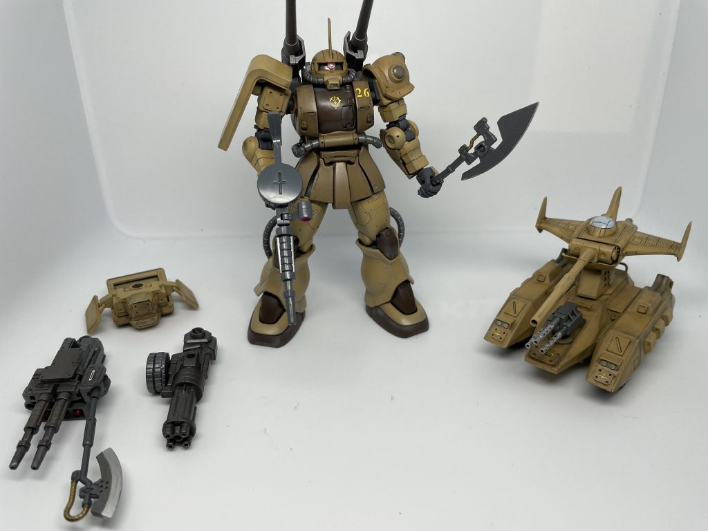 元に戻す事ができるので、ザクダブルキャノンとマゼラアタックにもできます。