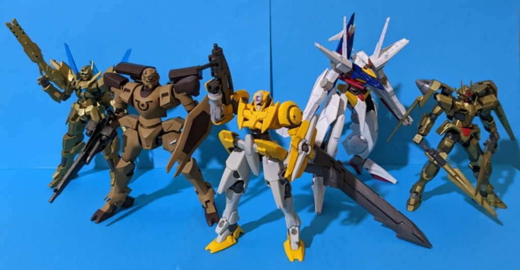 オリダブルオー系ガンプラ勢で一枚！閲覧ありがとうございました！