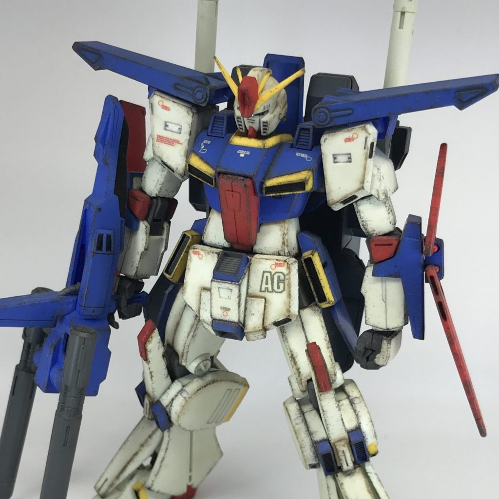 HG ZZガンダム 無塗装 お手軽ウェザリング｜tamamaさんの