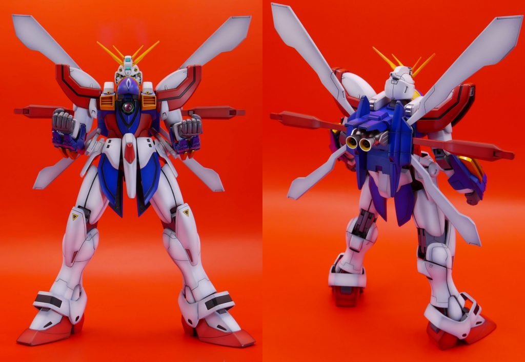 胸部装甲を開けると顔が半分隠れます。改修前は顔がほとんど隠れて見えない状態でしたwRGやハイレゾリューションモデルではその点が改善されていましたね。自分の腕ではこれが限界w