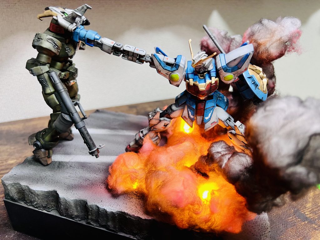 HGAC 新機動戦記ガンダムW シェンロンガンダム VSリーオーセット ウェザリング塗装済み完成品–5枚目/制作者：H4co Y