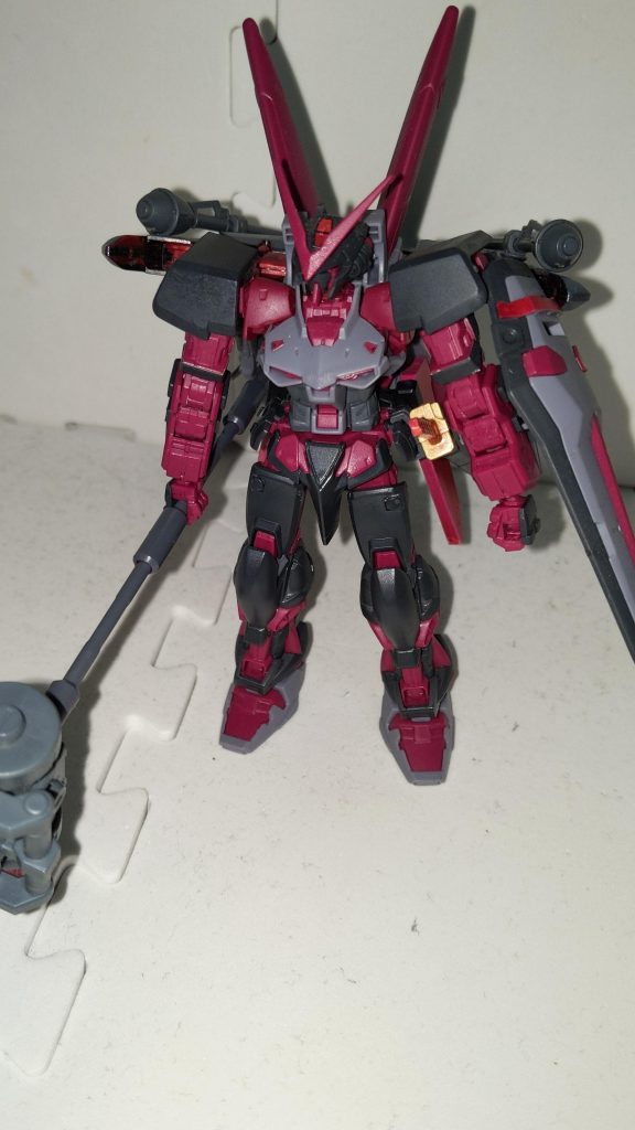 アビリティポイントシュートアビリティ 450ファイトアビリティ 520ディフェンスアビリティ 200スピードアビリティ 610パワーアビリティ 430総合評価アストレイらしく、紙装甲だが高機動力、その上反応速度に優れたフレームによる高い格闘戦能力とミラージュコロイドやマガノイクタチなどの特殊装備を使用した技巧派な戦い方の二面性を持つ。性格が悪……頭脳派のミカゲらしいガンプラ。