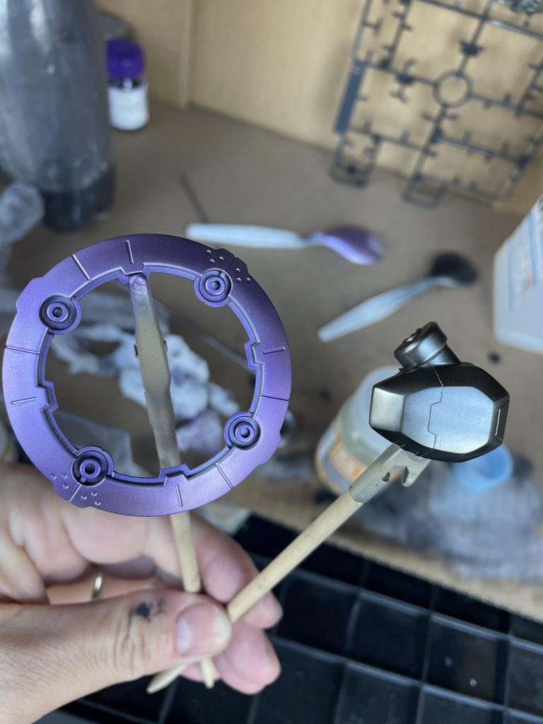 各クリアーを吹き付けた状態。