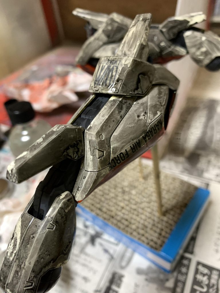 !?!?初挑戦のウェザリング!綺麗に塗装しただけに、ここでめちゃくちゃ不安になりましたね…