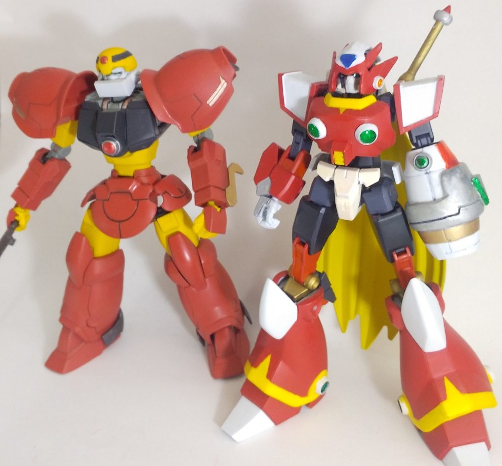 以前に作ったゼロこの時ガルバルディリベイクの脚とデスアーミーの胸だけ使ったので大量のジャンクパーツが生まれてしまいました。これを何とか使えないかと考えたのが今回の機体です。