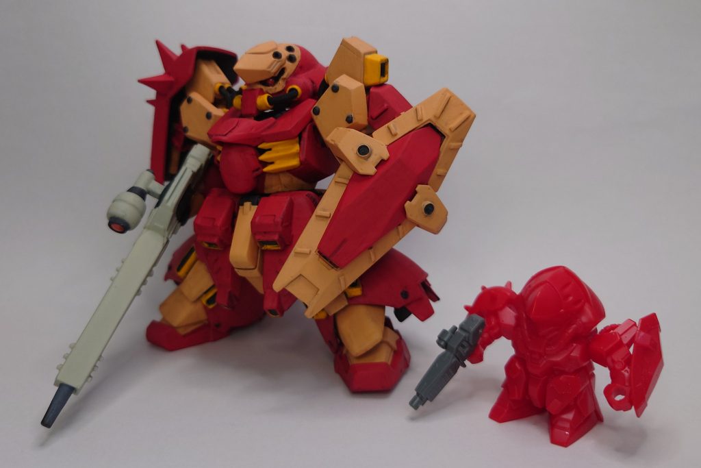 BB戦士クスィーについてくるおまけパーツのメッサーと。