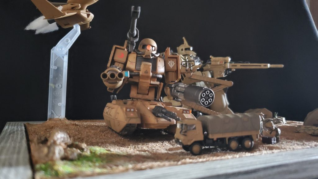 ザクタンク、ザク1スナイパーは以前に個別でガンスタで紹介させてもらったものです。