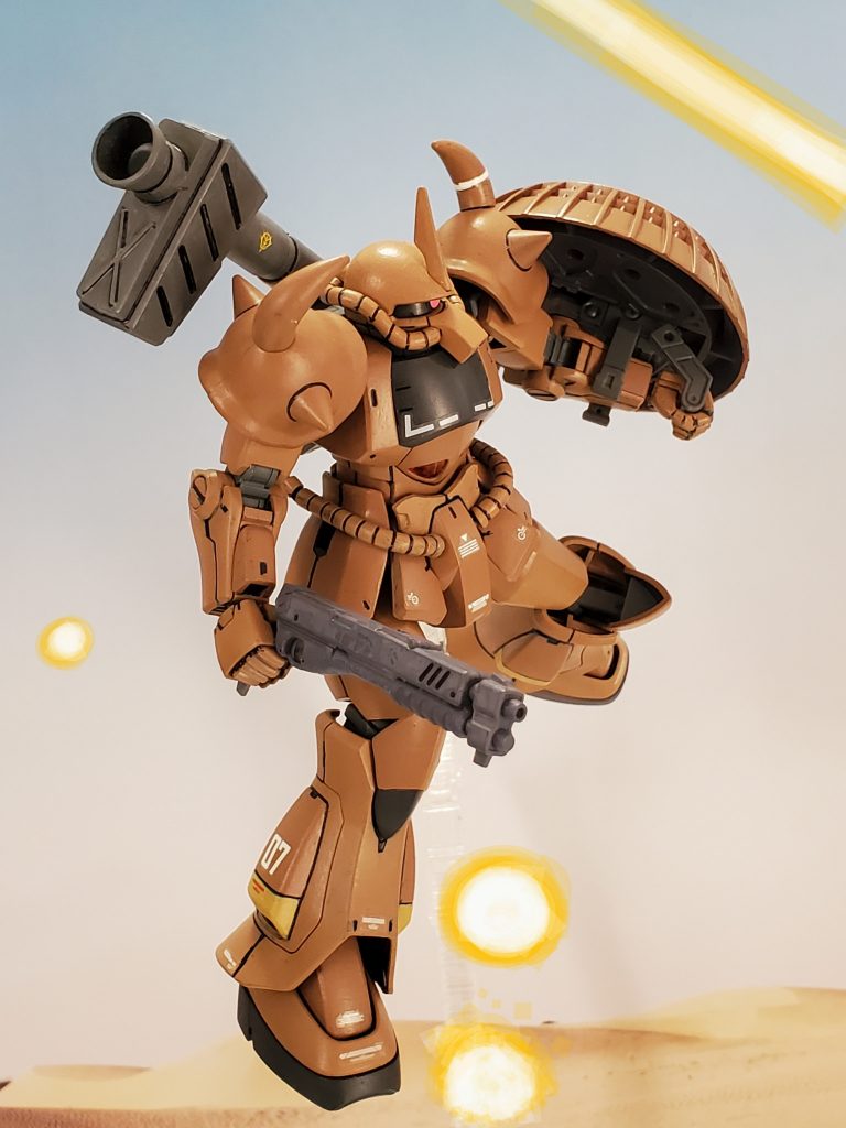 戦場に降り立つグフ✨ビッター少将のグフもフル装備で出撃❗