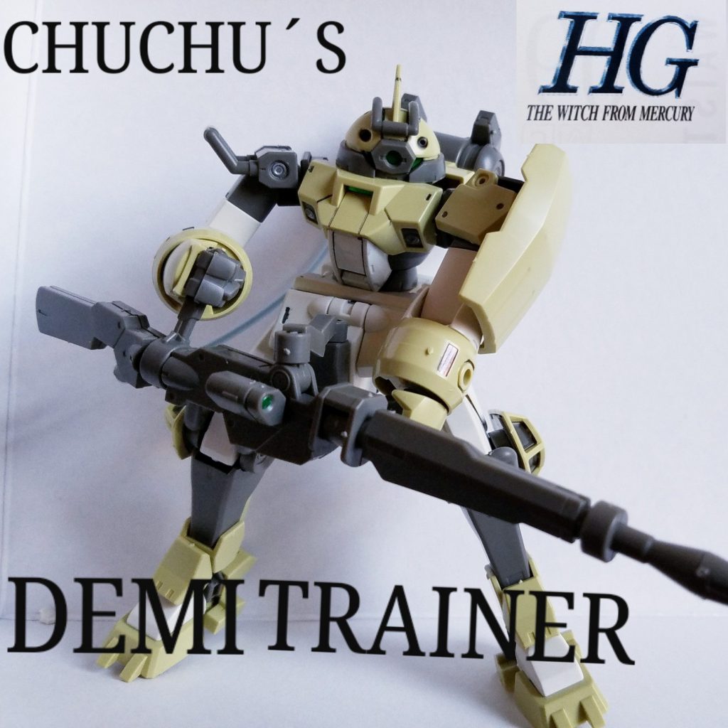 ガンプラHG チュチュ専用デミトレーナー 自衛隊機風 ウェザリング塗装済み完成品 ガンプラHG チュチュ専用デミトレーナー 自衛隊機風