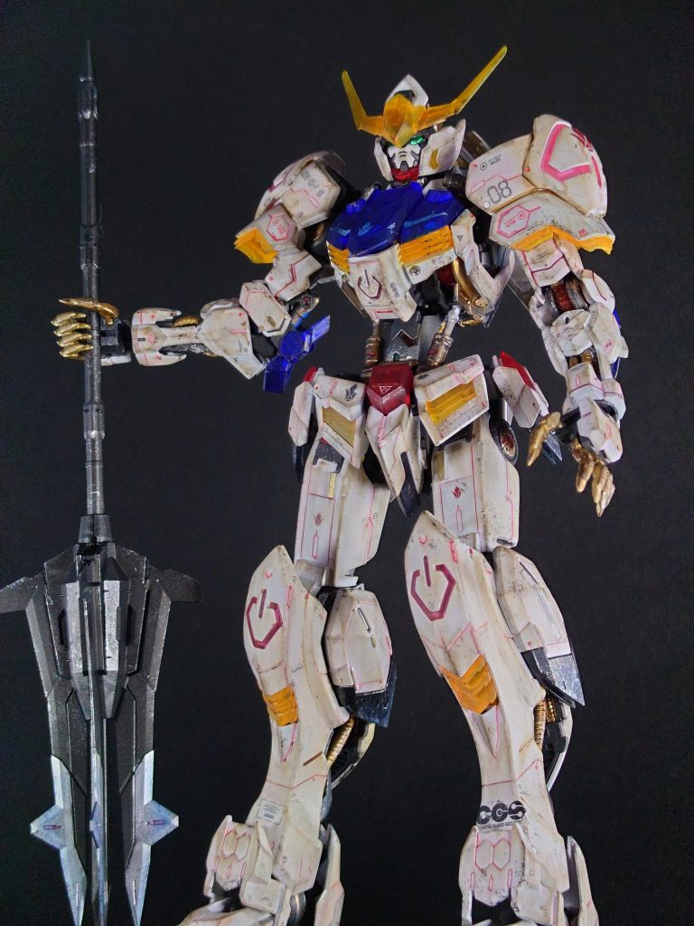 MGガンダムバルバトス（ソリッドクリア）筆塗り部分塗装–3枚目/制作者：しいたけ