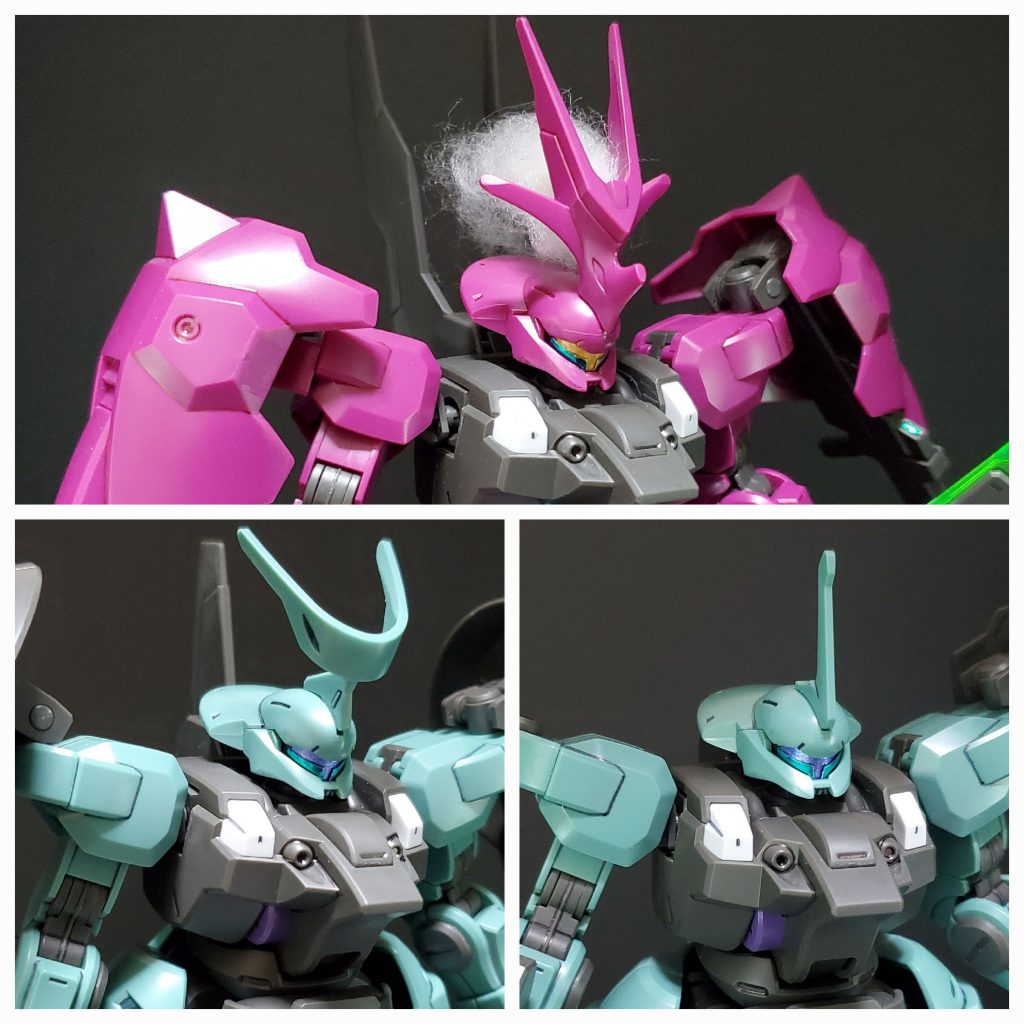 それぞれの顔。ディランザは個人的に大変好みなデザインなので、 発売が待ち遠しかったです。カッコいいですよね、ぶっとい機体。最後までご覧いただきありがとうございました！