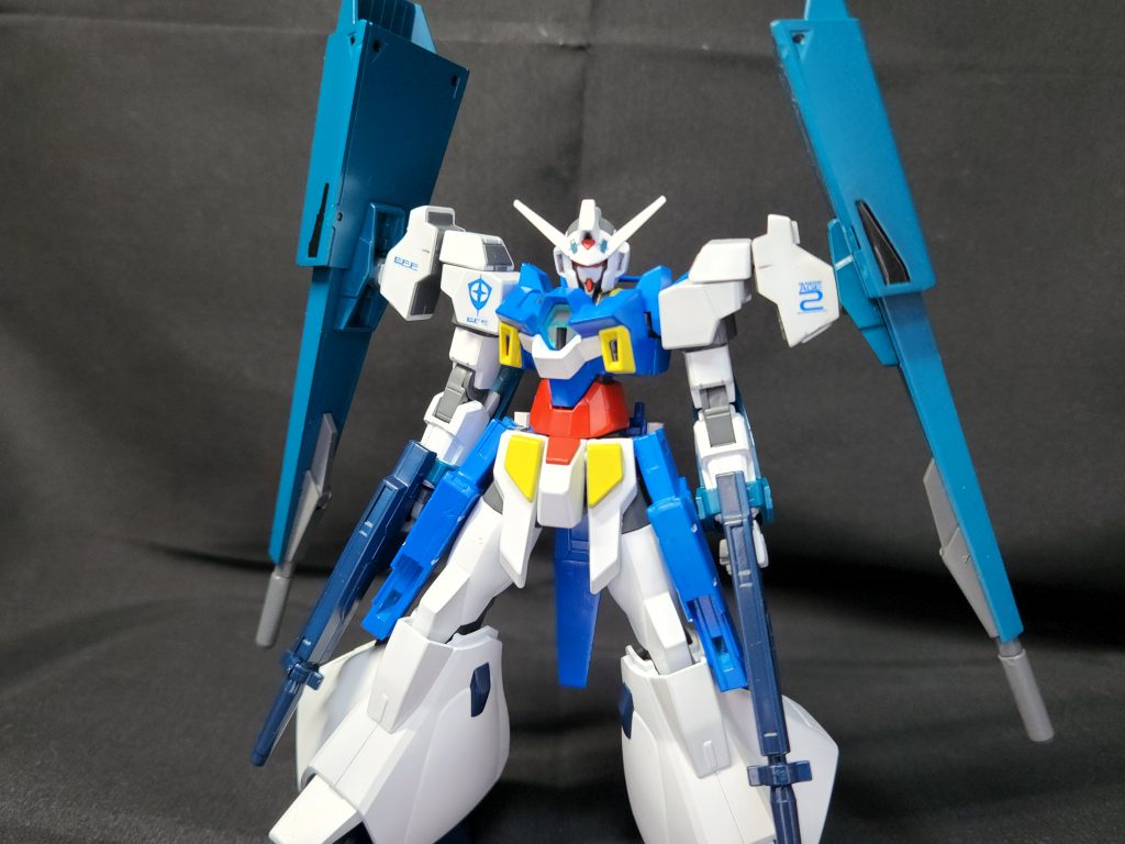 ツインドッツキャノンはサイドスカートにマウントできるようにしました可変時は前面に銃口が向くようにしたので可変時も使用可能にしました(※尚今回可変時写真はありません)