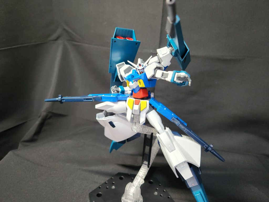 という訳で「ガンダムAGE-2 ギャプラン」いかがでしたでしょうか?有言実行はちゃんとしました(小声)各部のデカールは市販のAGEデカールを使用し多くは貼りませんでした。サフ吹きから塗装を実質2日で終わらせたのでかなり雑な所は出てしまっていますがそこは目をつぶって頂けると幸いです……(このタイミングでしか作れなかったのです)次回作については未定ですがホロライブファンタジーの残り2人を作成することになると思います。なので当分AGE-2の改造はないと思います(今回の作成で我が家のAGE-2在庫も無くなってしまったのもあります)。最後におまけショット2枚と制作過程を載せておきますので良ければそちらも見て頂けると嬉しいです。今回ギャプランの軸をAGE-2に移植する大手術だったので制作にかなり時間をかけてしまいました……多分二度とやりません。という訳で今回はここまでとなります。最後まで見て頂きありがとうございました‼️良ければいいねとお気に入りに入れて頂ければ幸いです‼️では次回作でお会いしましょう👋