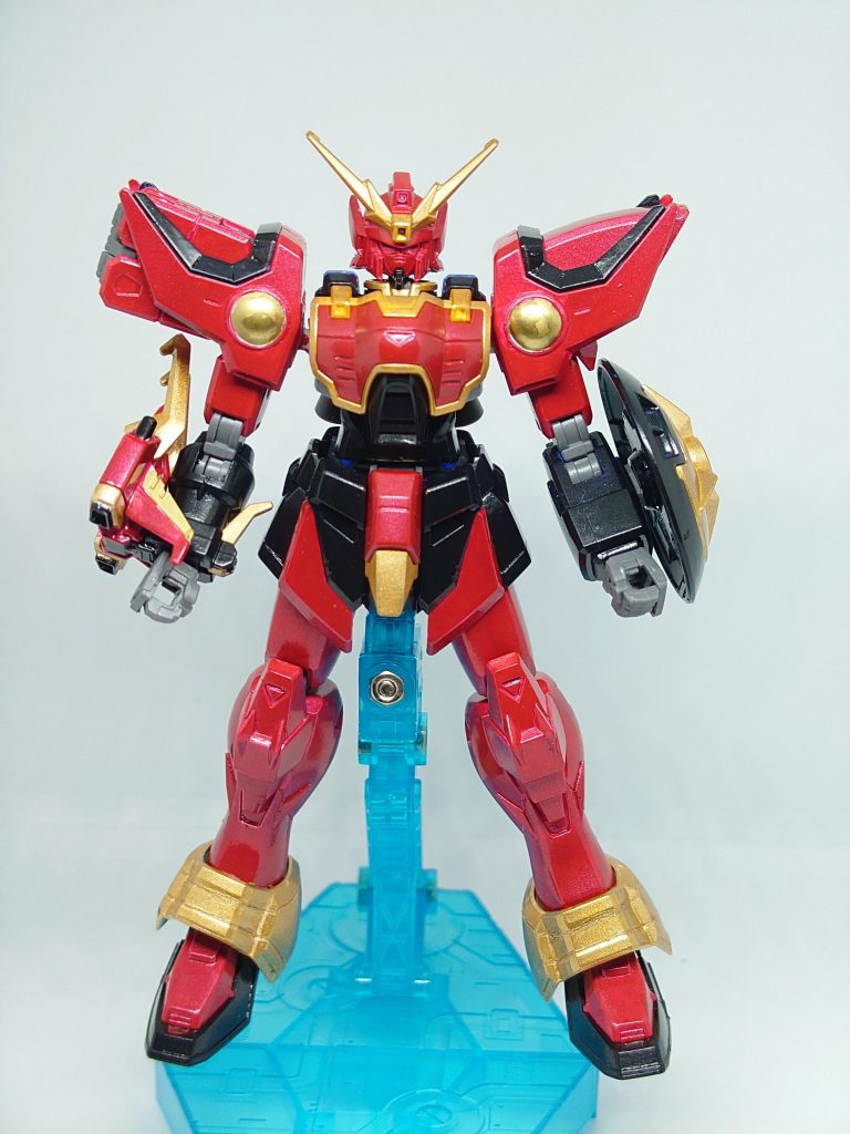 メタレッドとゴールド、それにティターンズブルー①を使用。他に四神である青と白と黒も揃えたくなりますね。真ん中の黄龍は中華系ガンダムの先輩がスーパーモードになってくれれば(笑)。