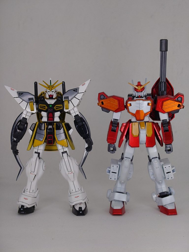 胸オレンジムラヘビーアームズパイセンと左バルカン潰れサンドロック後輩のツーショット。あと3機になりましたが次は誰にしようかな。最後までご覧いただき誠にありがとうございました！