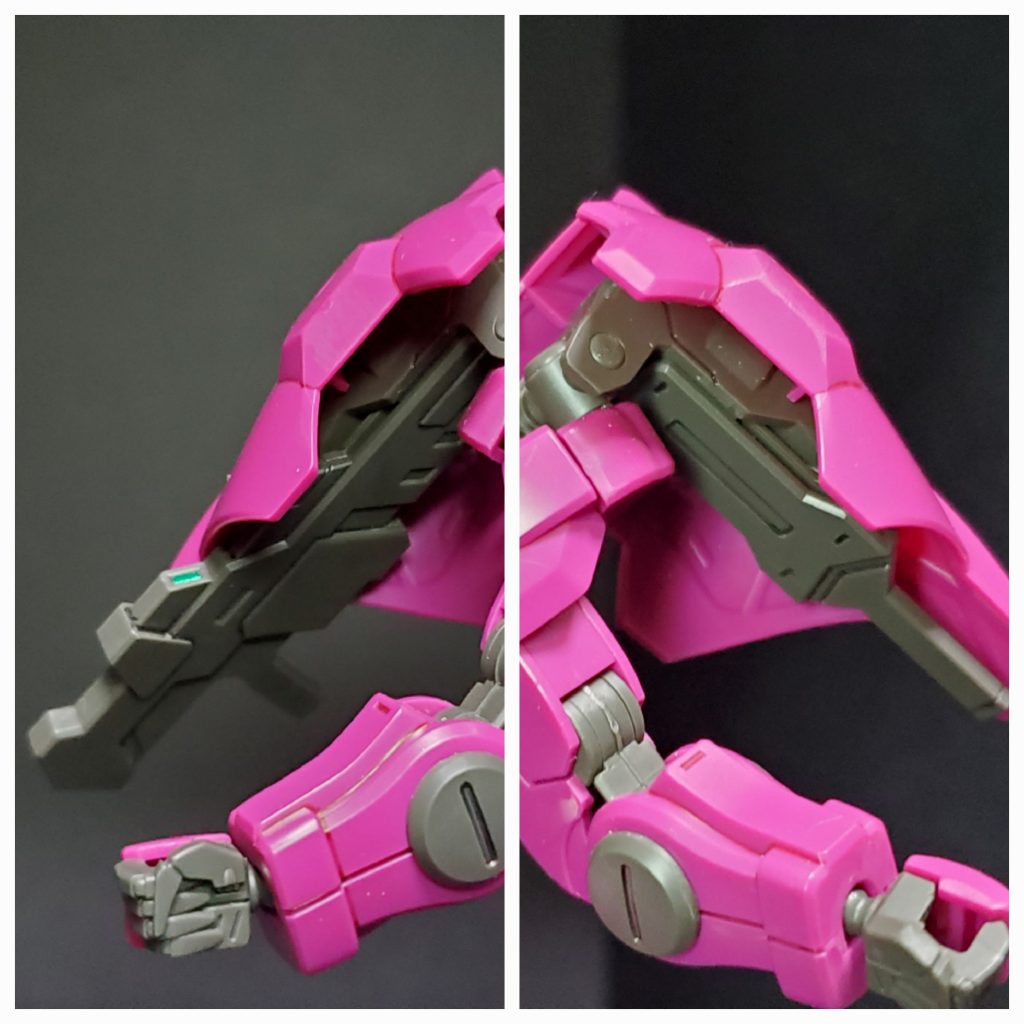 スパイクシールドの裏にはビームトーチとビームライフルをラックできます。なので…