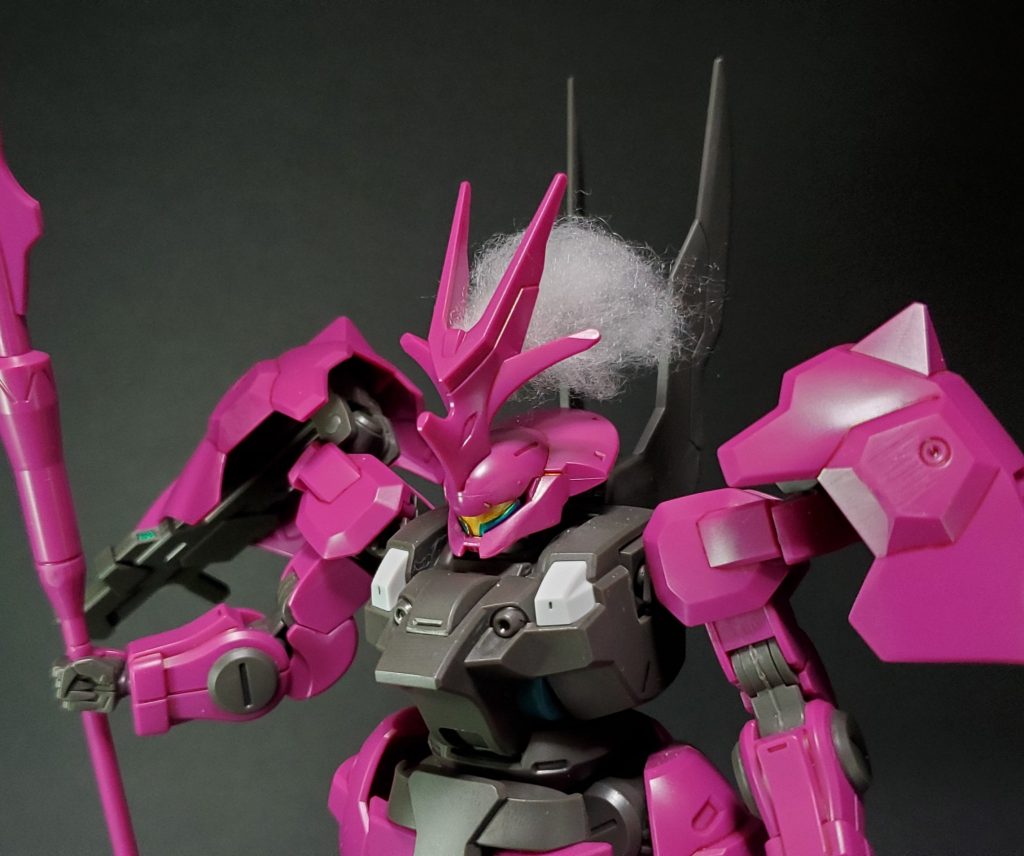 頭部については羽根パーツを綿に変更しています。