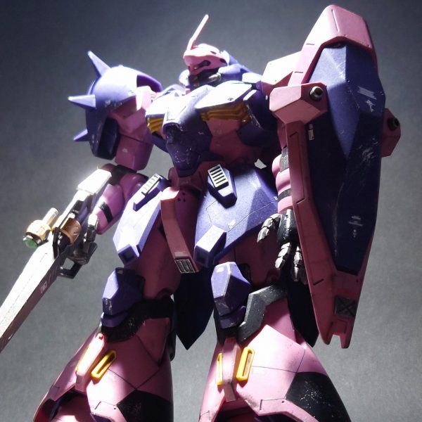 HGメッサー指揮官機、筆塗り部分塗装