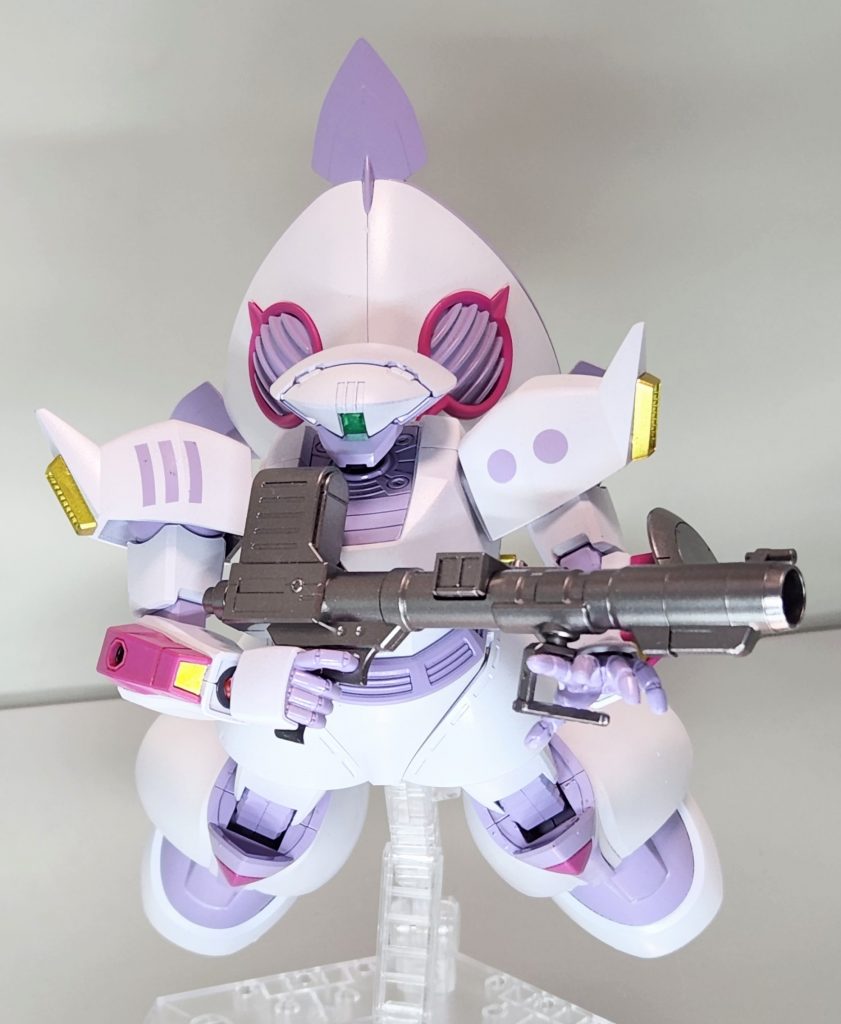 高機動型ゲルググをベースに頭部をデータ収集に特化したものに換装、武装も強化されたが、サイコミュユニットの大きさの為機動力はあまり向上していない