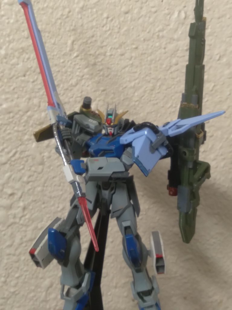 Using both the Sword and Launcher packs equipped